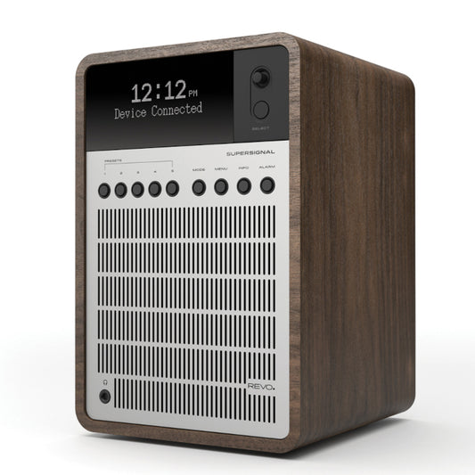 REVO SuperSignal Deluxe Compact DAB/DAB+/FM digital radio with Bluetooth & Alarm (Real Wood Veneer)